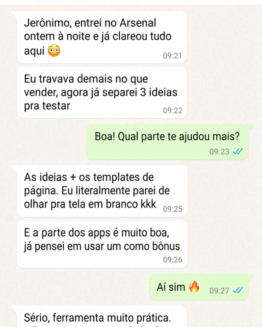 Depoimento de quem usou o Arsenal